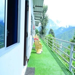 Outdoor view at Musafir resort the first stop of our Kedarnath tour package